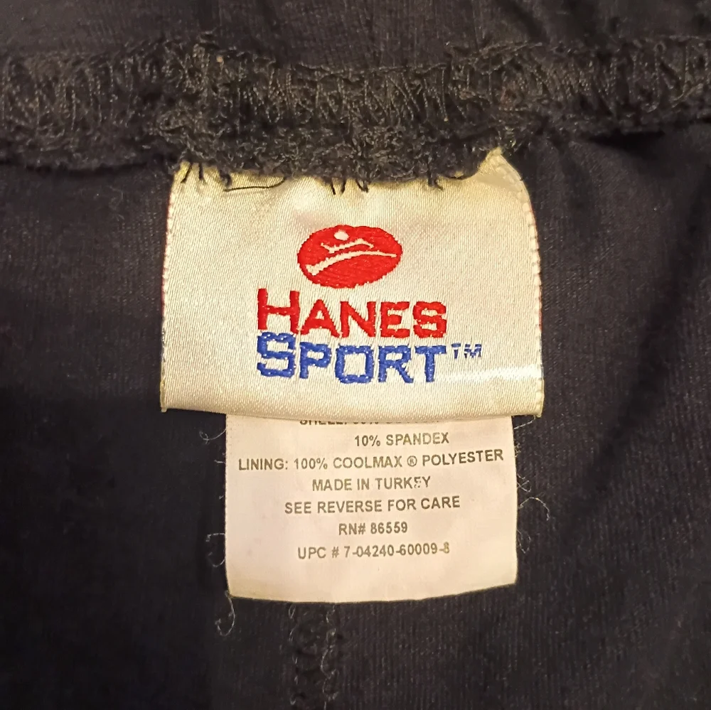 VTG Hanes‎ Women's Black Athletic Shorts with Gray Trim Sz L